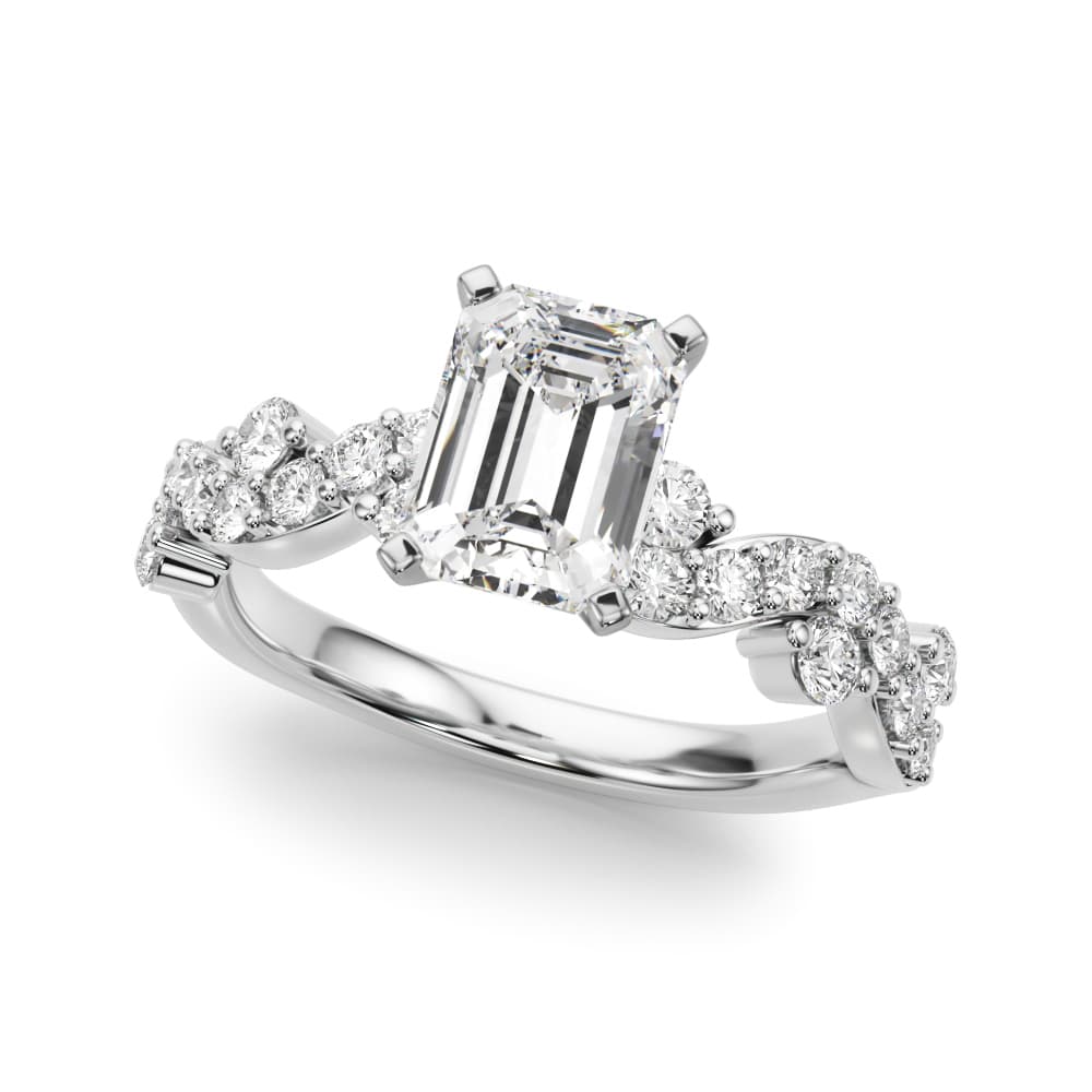 Contemporary Engagement Ring — style 51261 in 10k White Gold