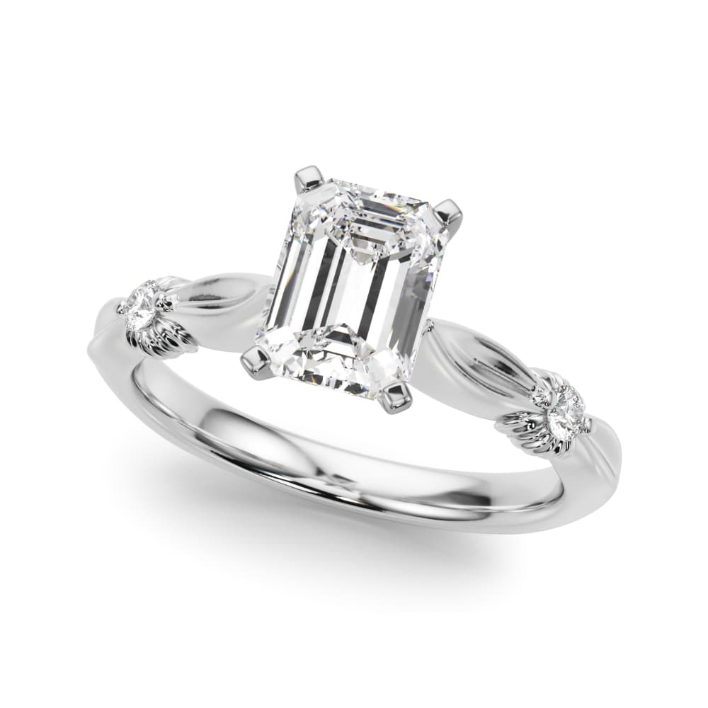 Contemporary Engagement Ring — style 51263 in 10k White Gold