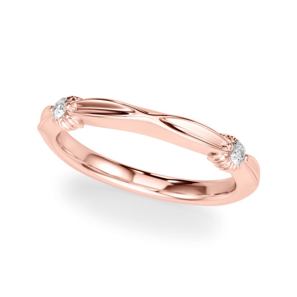 Infinity Wedding Band (0.06 ct. tw.), Front view in rose gold