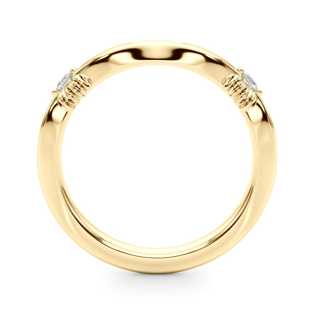 Infinity Wedding Band (0.06 ct. tw.), Side view in yellow gold