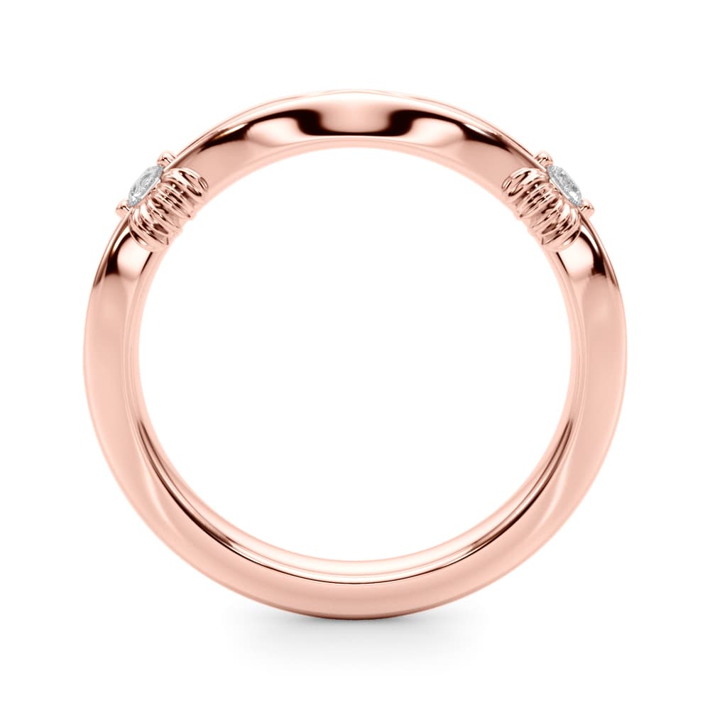 Infinity Wedding Band (0.06 ct. tw.), Side view in rose gold