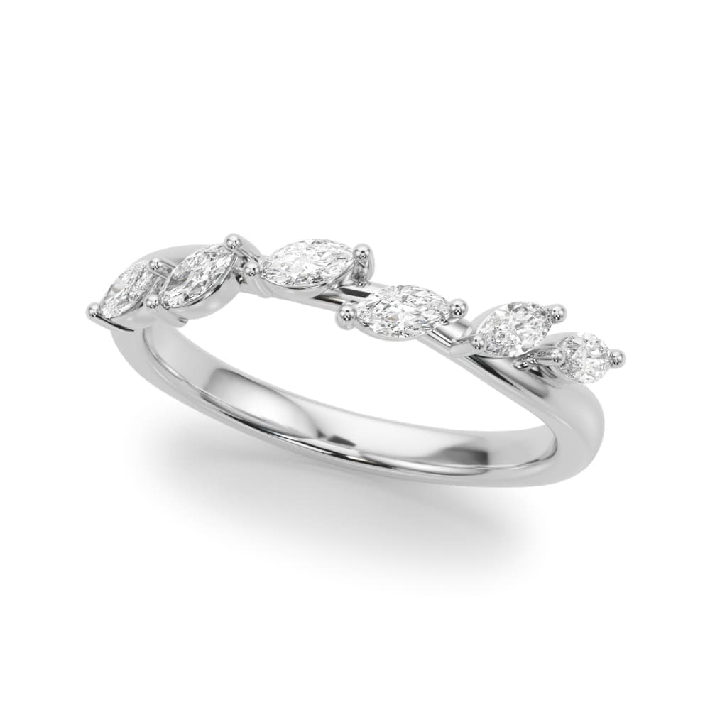 Marquise Wedding Band — View 1