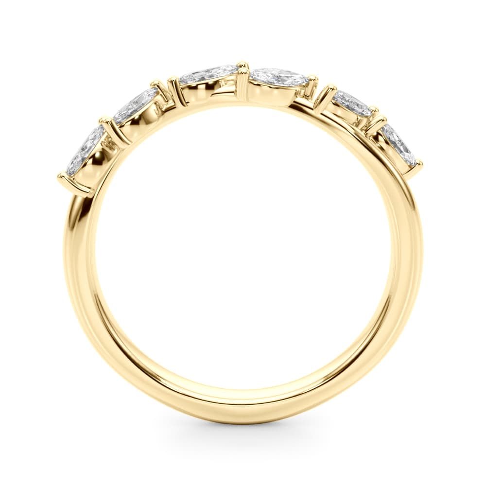 Marquise Wedding Band (0.42 ct. tw.), Side view in yellow gold