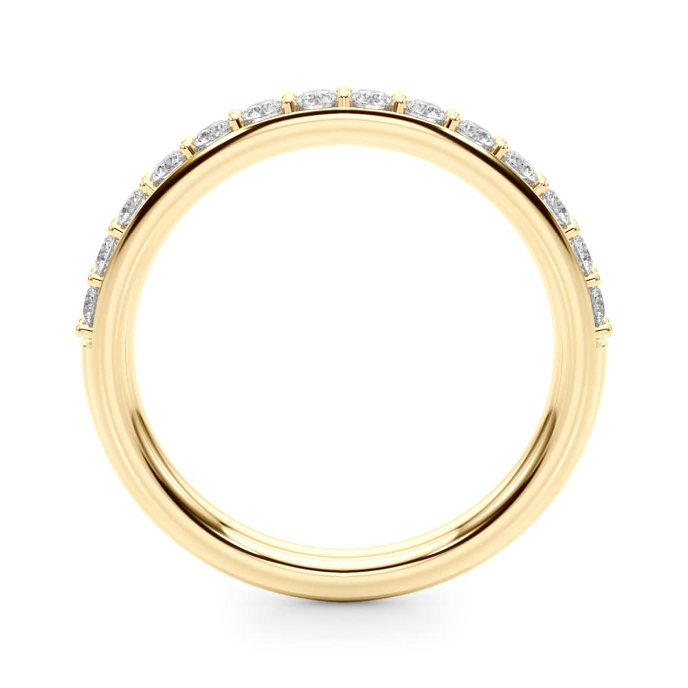 Straight Diamond Wedding Band (0.42 ct. tw.), Side view in yellow gold