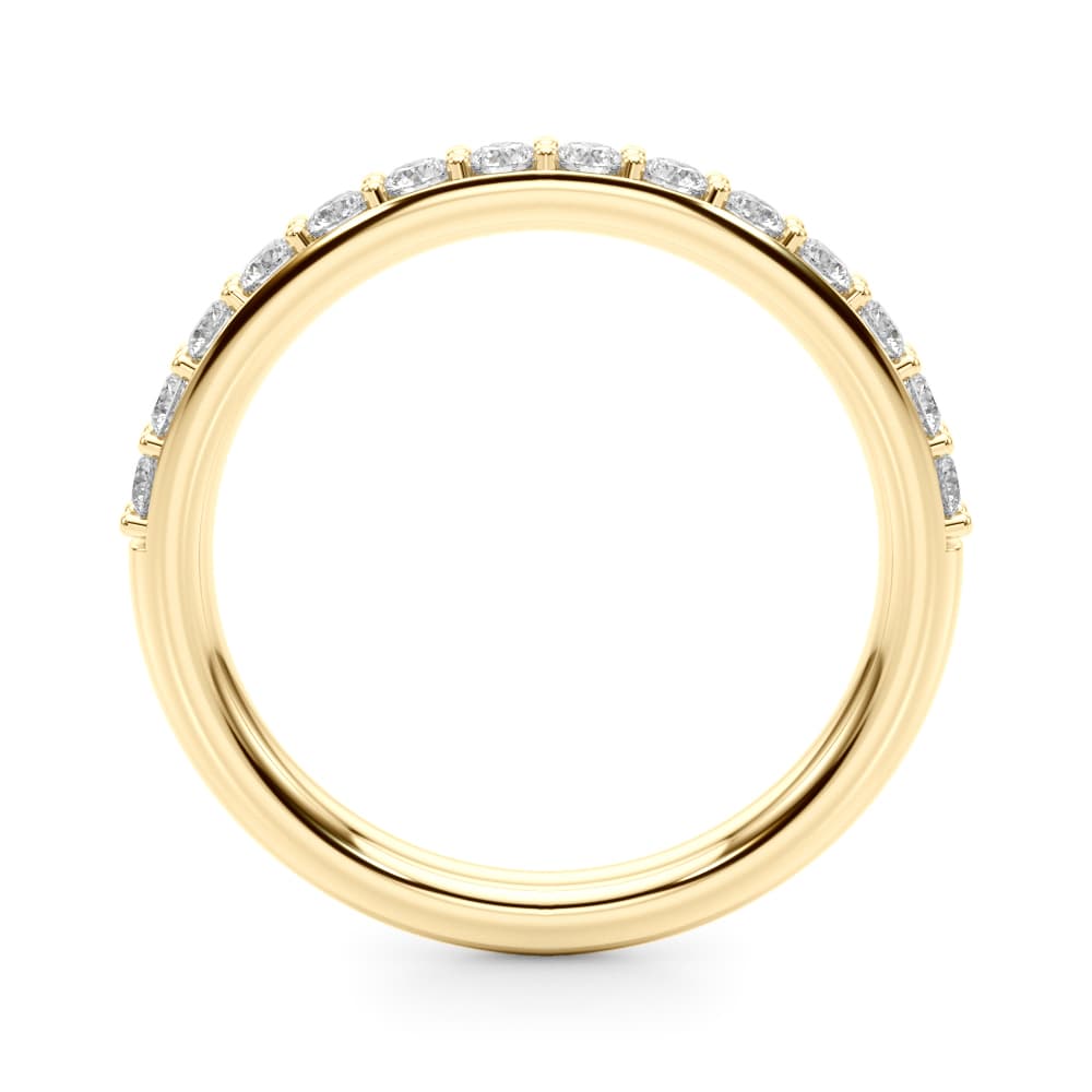 Straight Wedding Band (0.42 ct. tw.), Side view in yellow gold