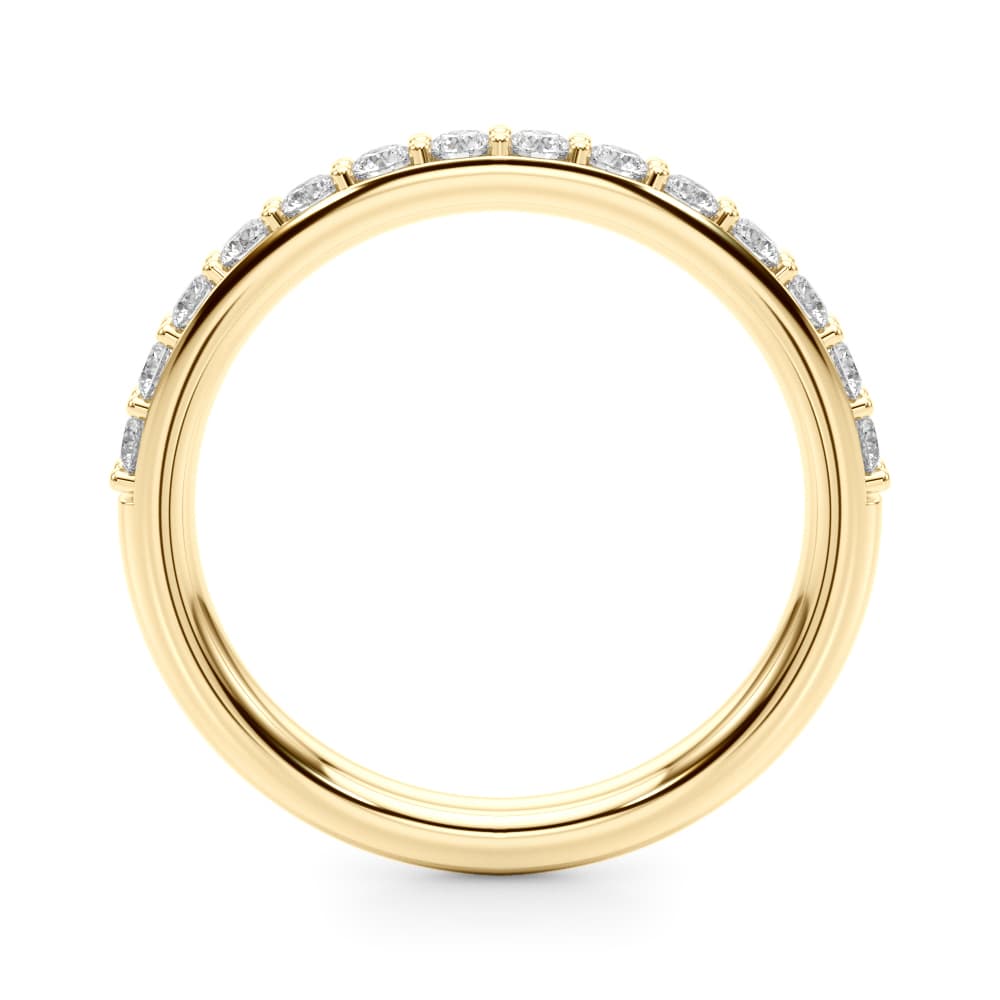 Straight Wedding Band (0.42 ct. tw.), Side view in yellow gold