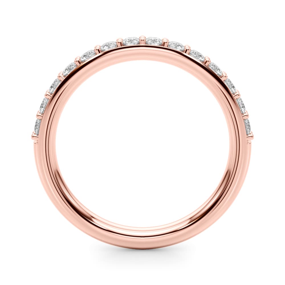 Straight Wedding Band (0.42 ct. tw.), Side view in rose gold