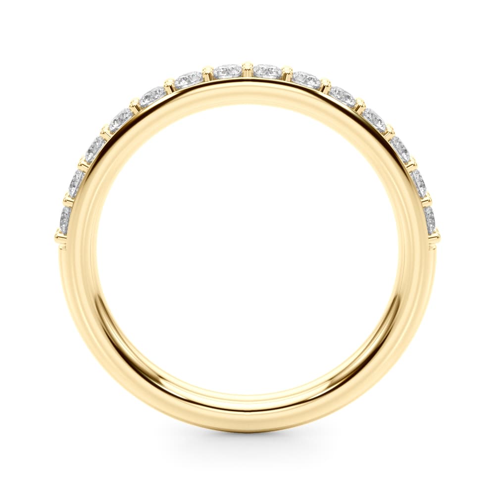 Straight Diamond Wedding Band (0.42 ct. tw.), Side view in yellow gold