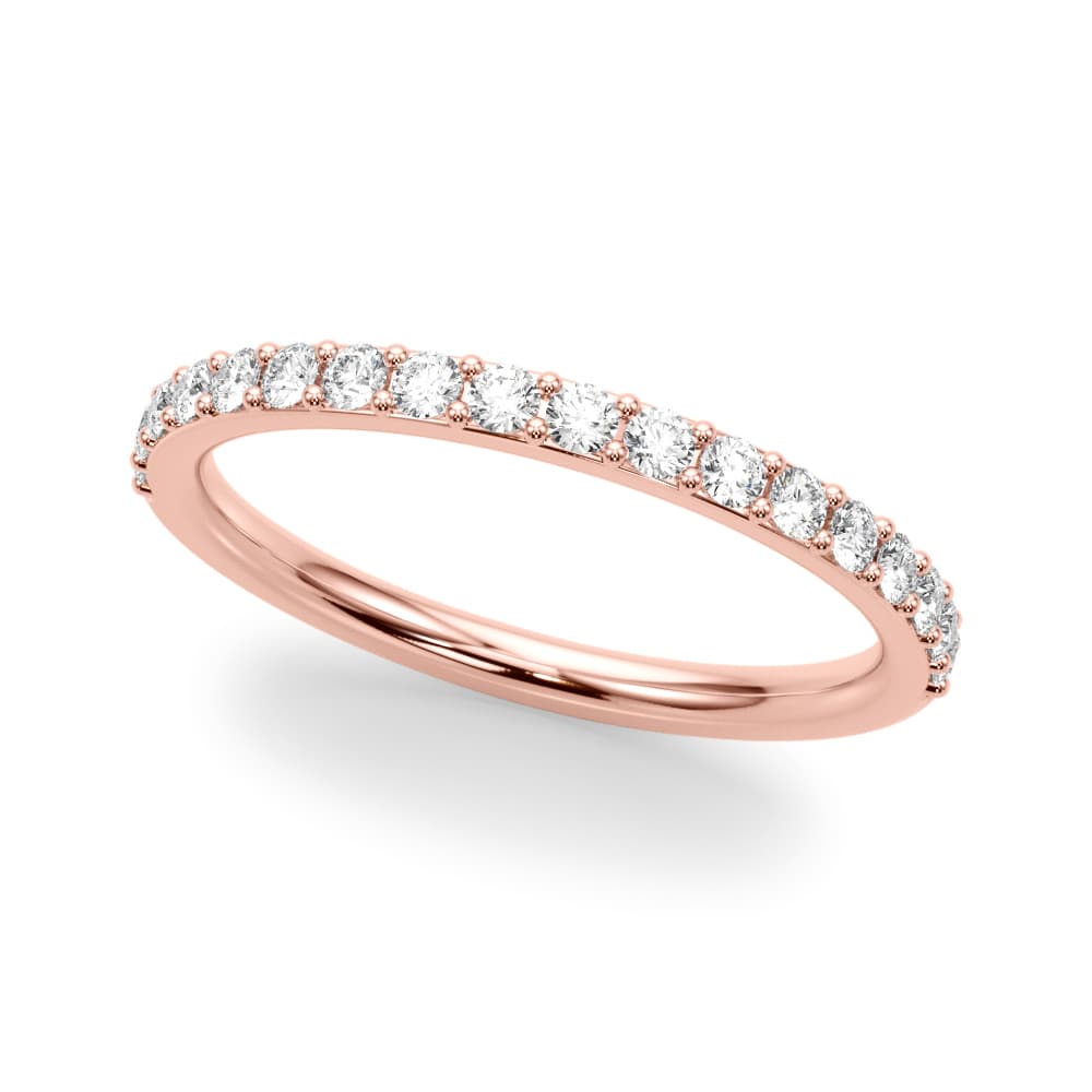 Straight Diamond Wedding Band (3/8 ct. tw.), Front view in rose gold