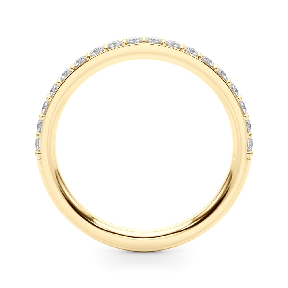 Straight Diamond Wedding Band (3/8 ct. tw.), Side view in yellow gold