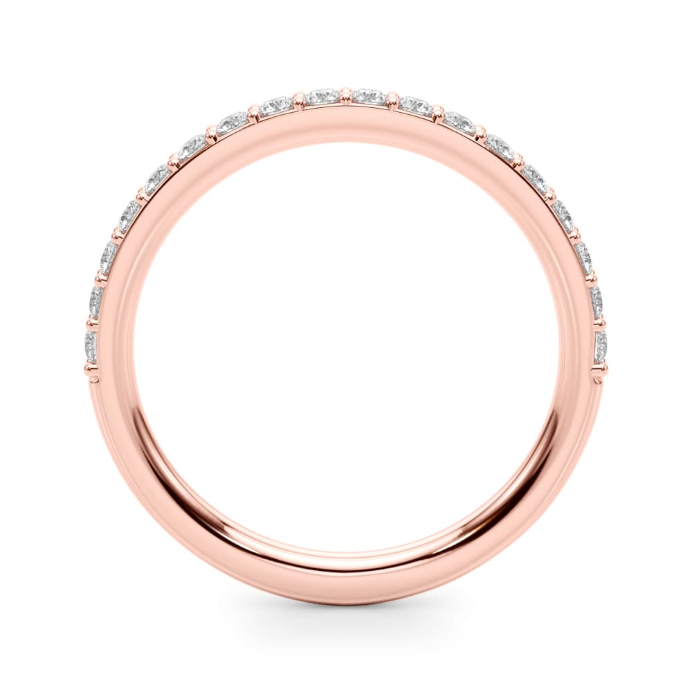 Straight Diamond Wedding Band (3/8 ct. tw.), Side view in rose gold