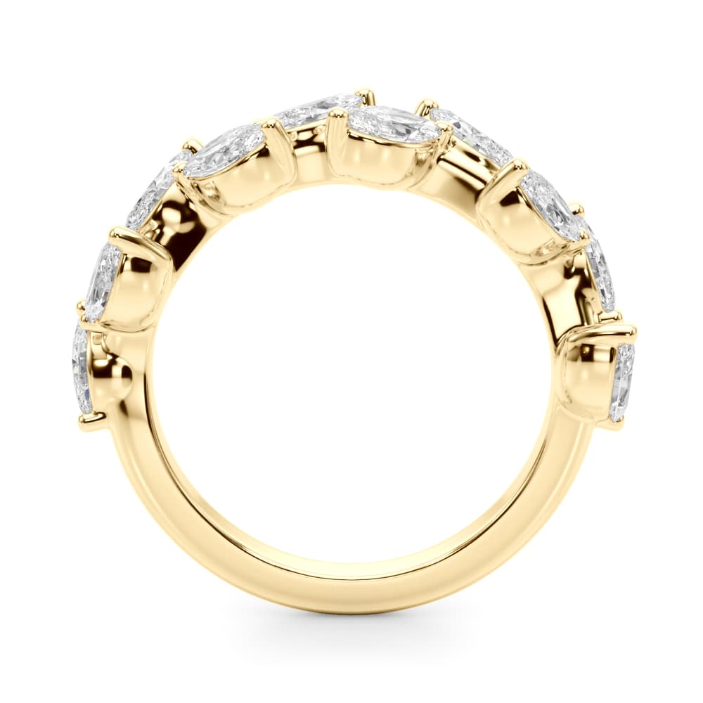 Nature Inspired Wedding Band (2 ct. tw.), Side view in yellow gold
