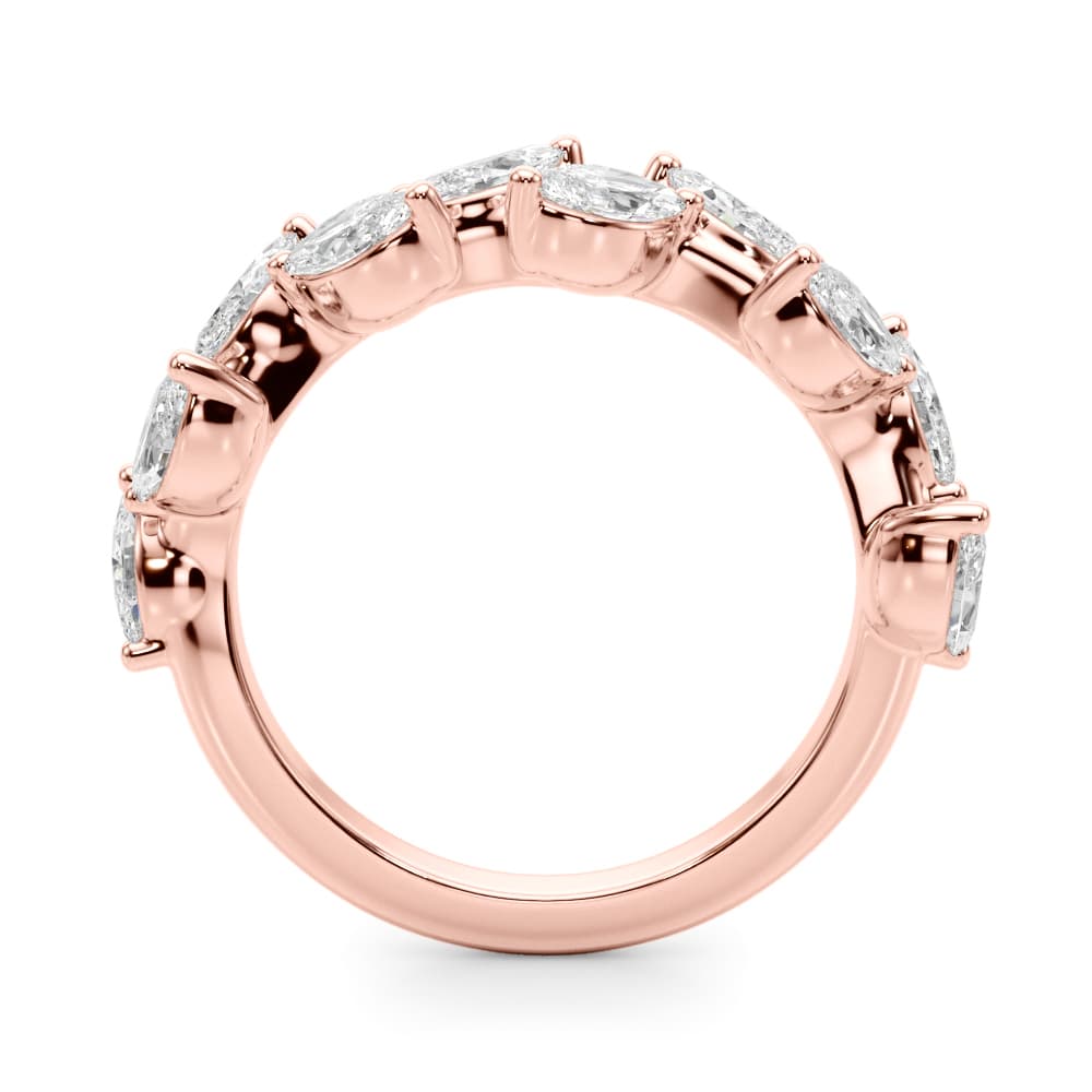 Nature Inspired Wedding Band (2 ct. tw.), Side view in rose gold
