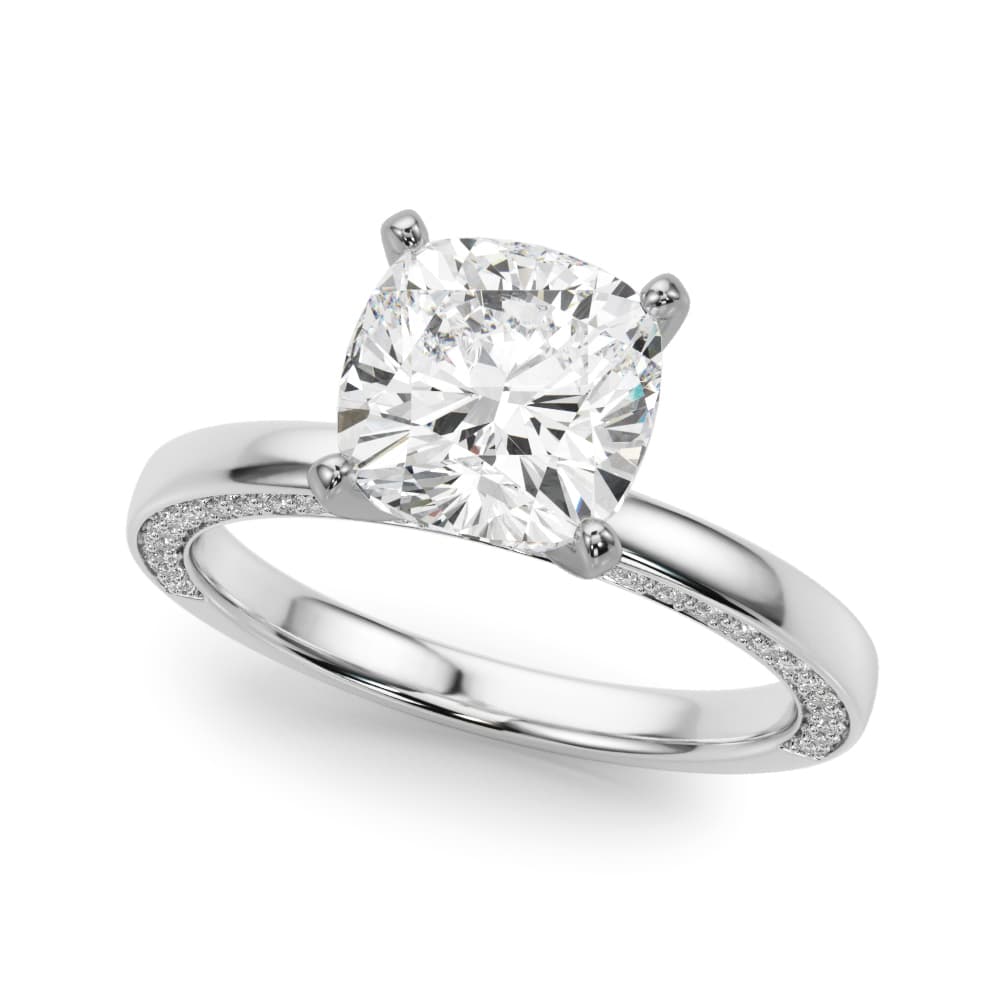 Contemporary Engagement Ring — style 51304 in 10k White Gold