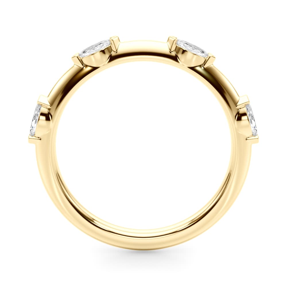 Marquise Wedding Band (0.28 ct. tw.), Side view in yellow gold