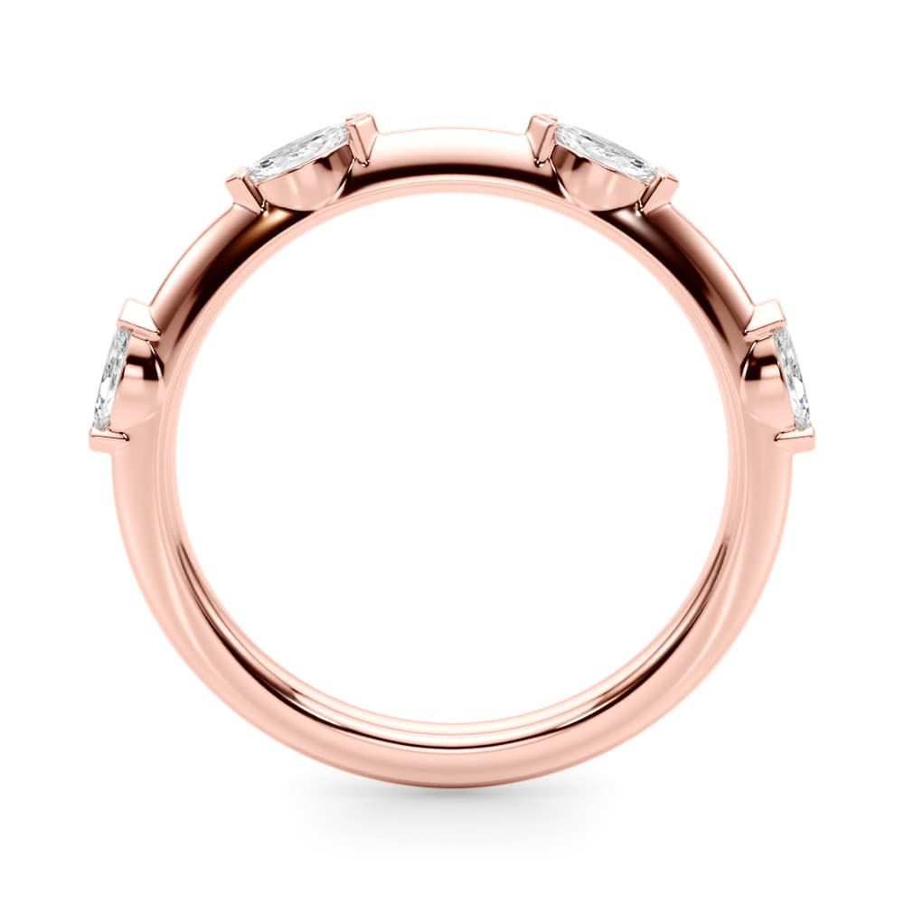 Marquise Wedding Band (0.28 ct. tw.), Side view in rose gold