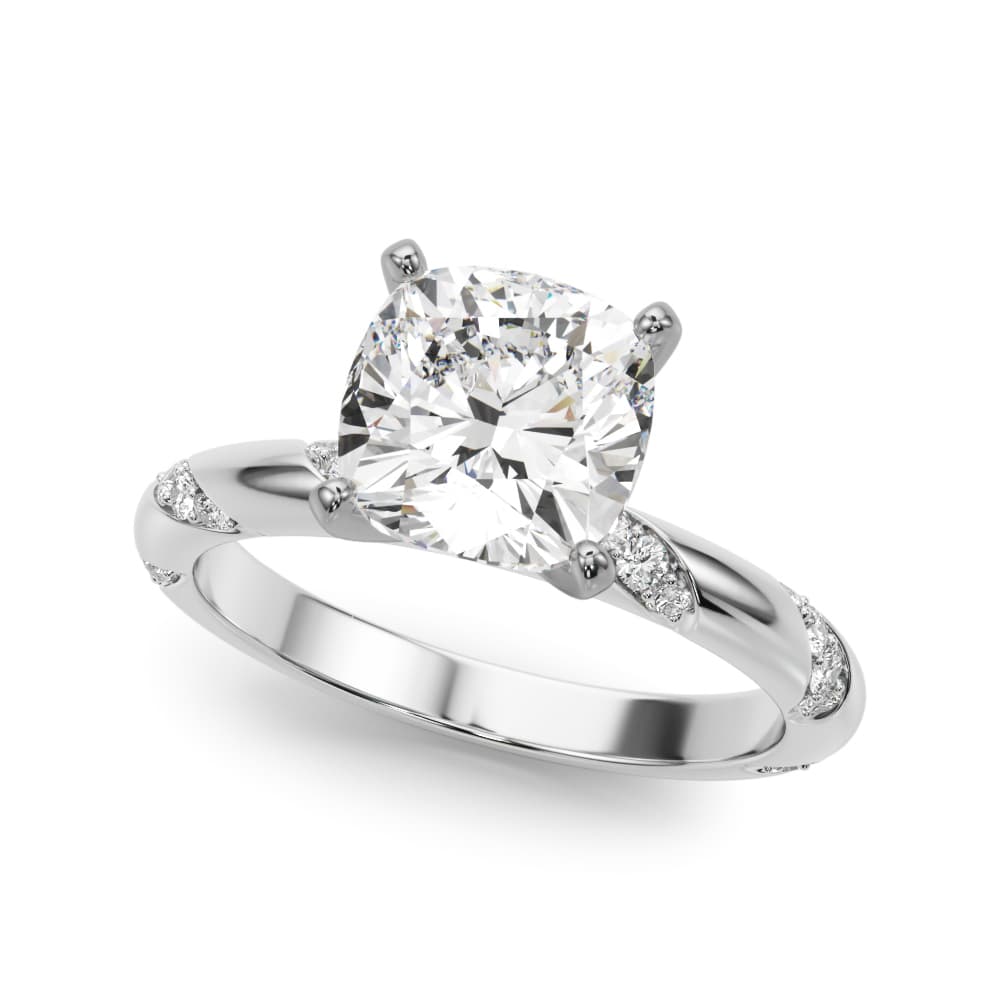 Contemporary Engagement Ring — style 51307 in 10k White Gold