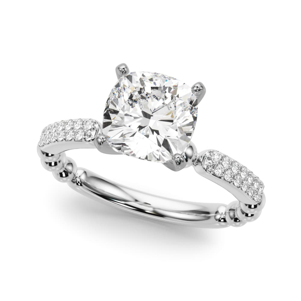 Contemporary Engagement Ring — style 51310 in 10k White Gold