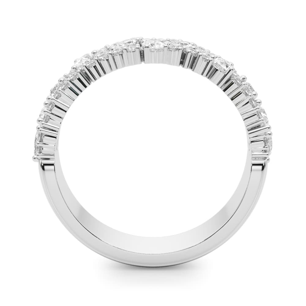 Mixed Shape Wedding Band (7/8 ct. tw.), Side view in white gold or platinum
