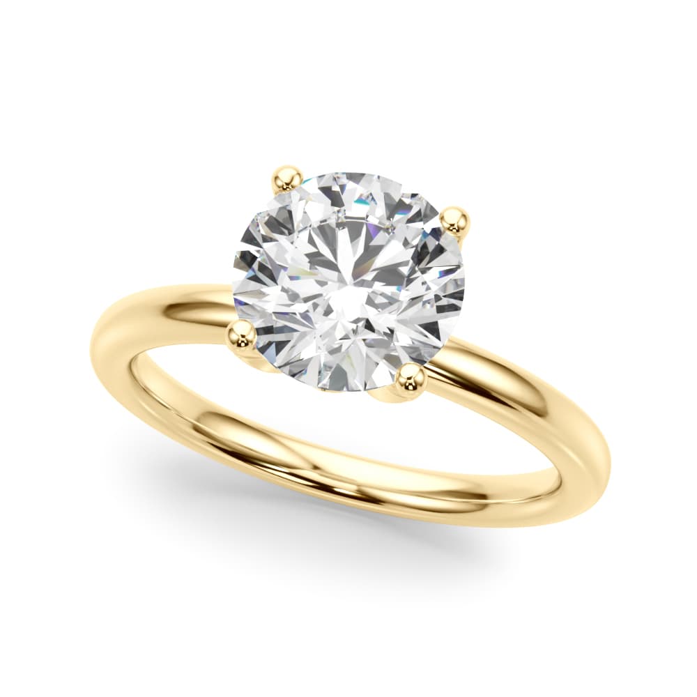 Floral Engagement Ring, style 51316, Front view in yellow gold