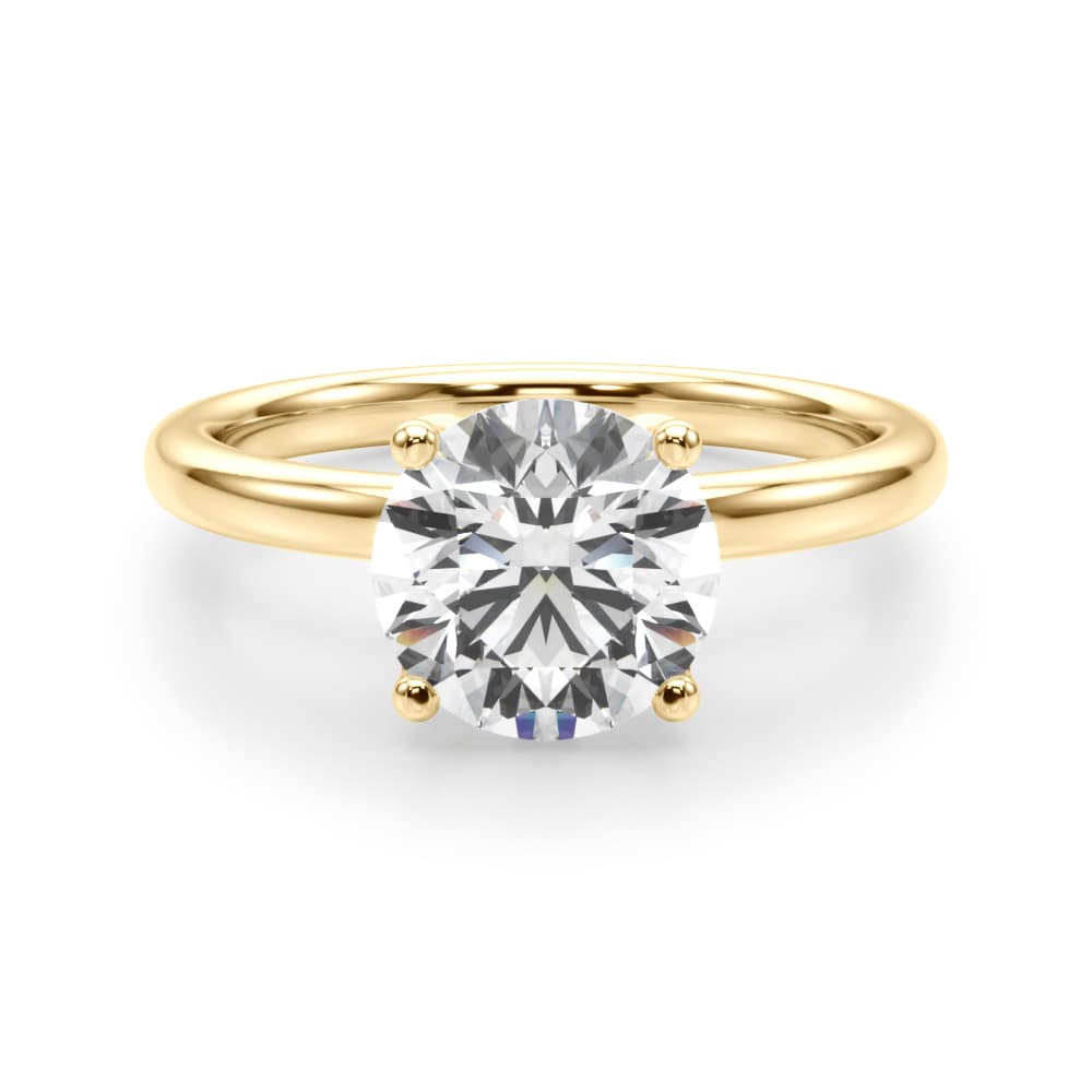 Floral Engagement Ring, style 51316, Angle view in yellow gold