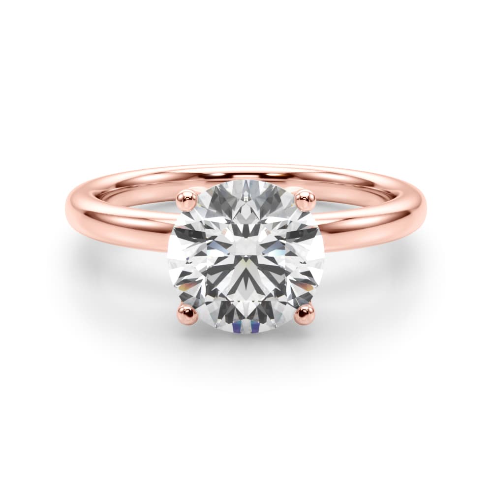 Floral Engagement Ring, style 51316, Angle view in rose gold