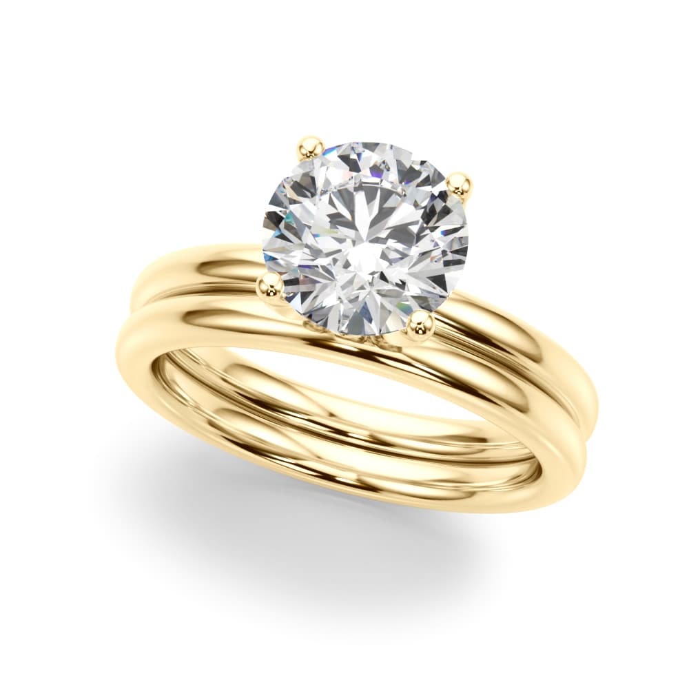 Floral Engagement Ring, style 51316, On hand view in yellow gold