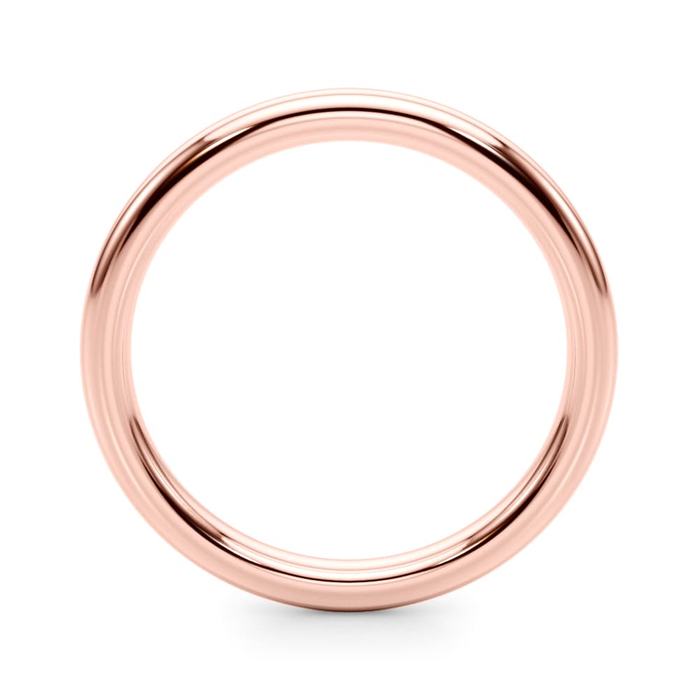 Plain Wedding Ring, Side view in rose gold