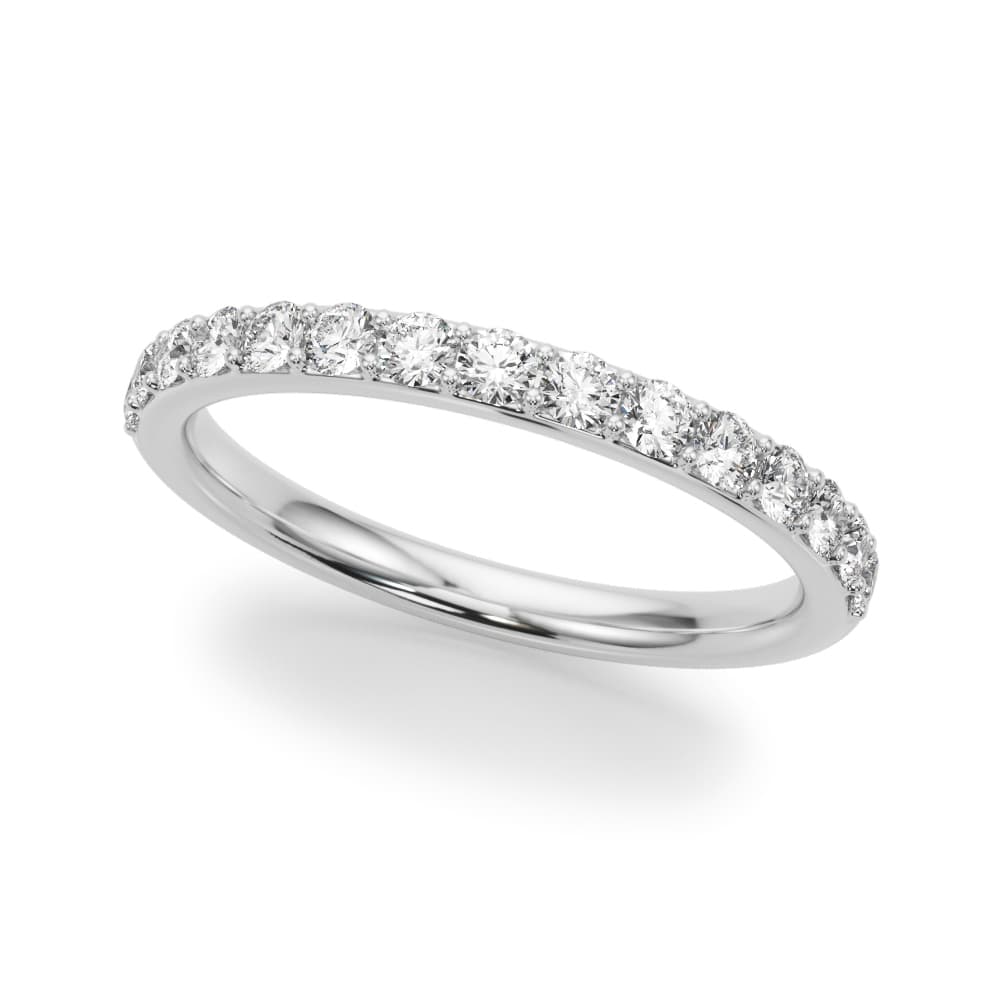 Shared Prong Wedding Band — View 1