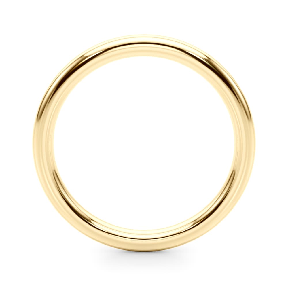 Plain Wedding Ring, Side view in yellow gold