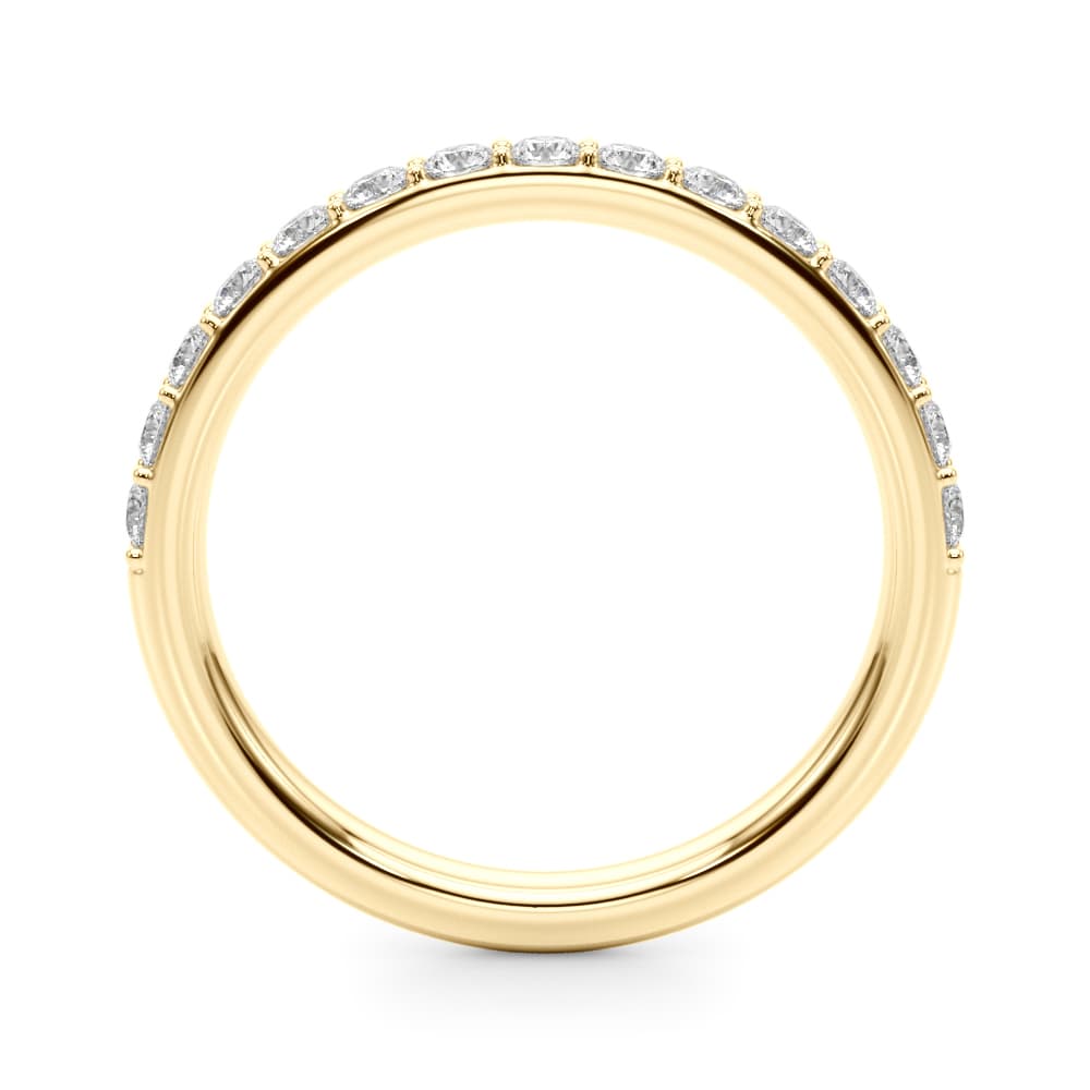 Shared Prong Wedding Ring (0.45 ct. tw.), Side view in yellow gold