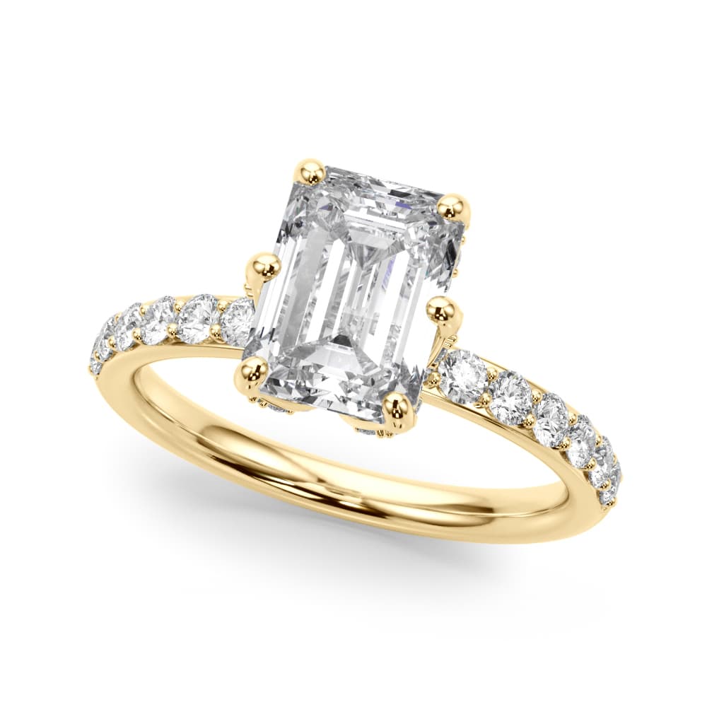 Engagement Ring, style 51331, Front view in yellow gold