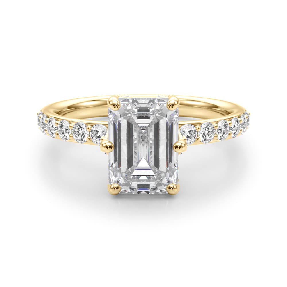 Engagement Ring, style 51331, Angle view in yellow gold