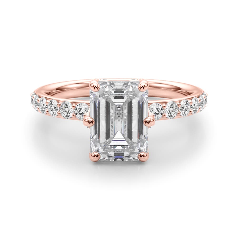 Engagement Ring, style 51331, Angle view in rose gold