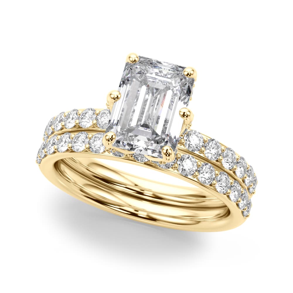 Engagement Ring, style 51331, On hand view in yellow gold