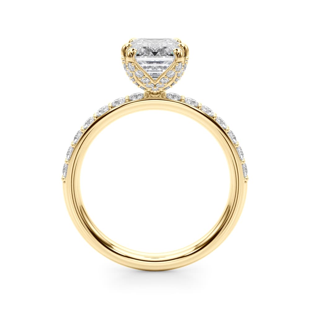 Engagement Ring, style 51331, Side view in yellow gold