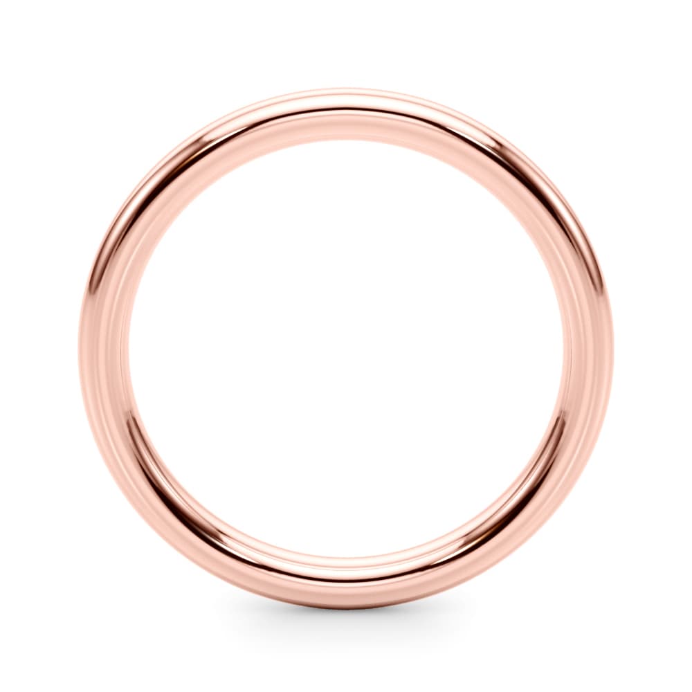 Wedding Band, Side view in rose gold