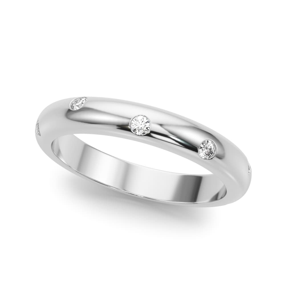 Burnish Set Wedding Band — View 1