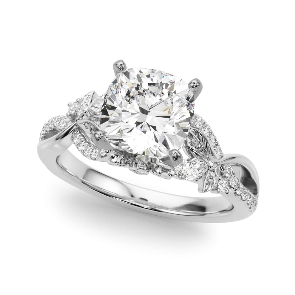 Nature Inspired Engagement Ring — style 51355 in 10k White Gold