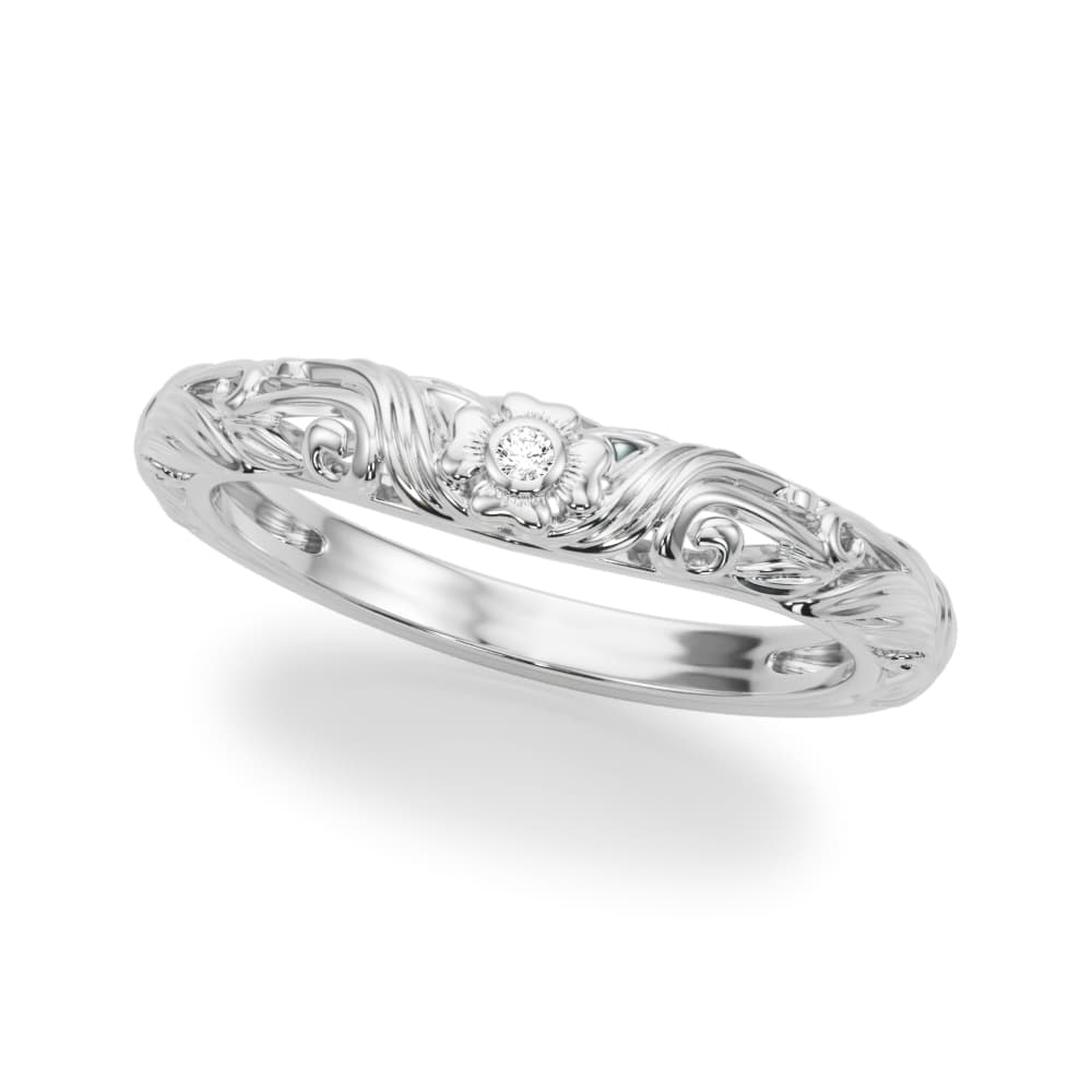 Vintage Inspired Floral Wedding Band — View 1