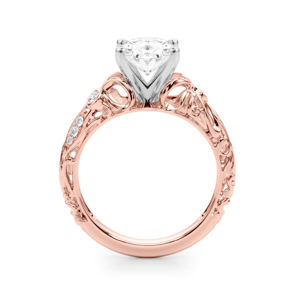 Engagement, style 51359, Side view in rose gold