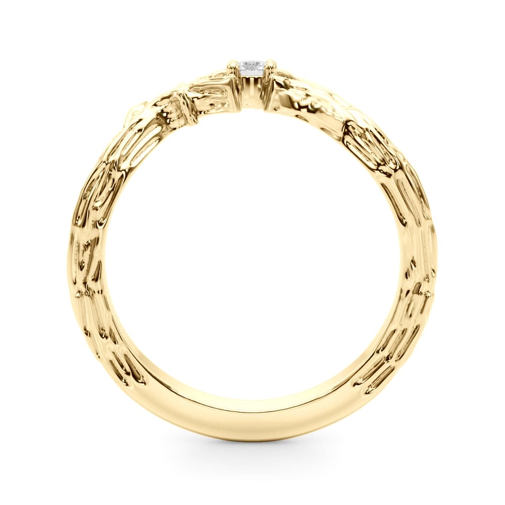 Wedding Band (0.06 ct. tw.), Side view in yellow gold