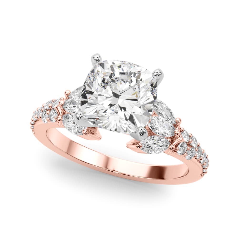 Engagement Ring, style 51365, Front view in rose gold