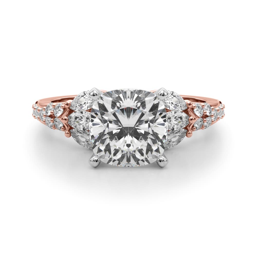 Engagement Ring, style 51365, Angle view in rose gold