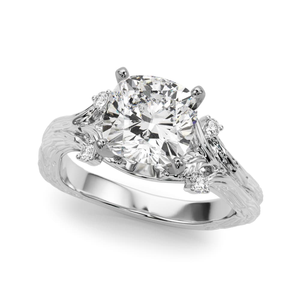 Nature Inspired Engagement Ring — style 51368 in 10k White Gold