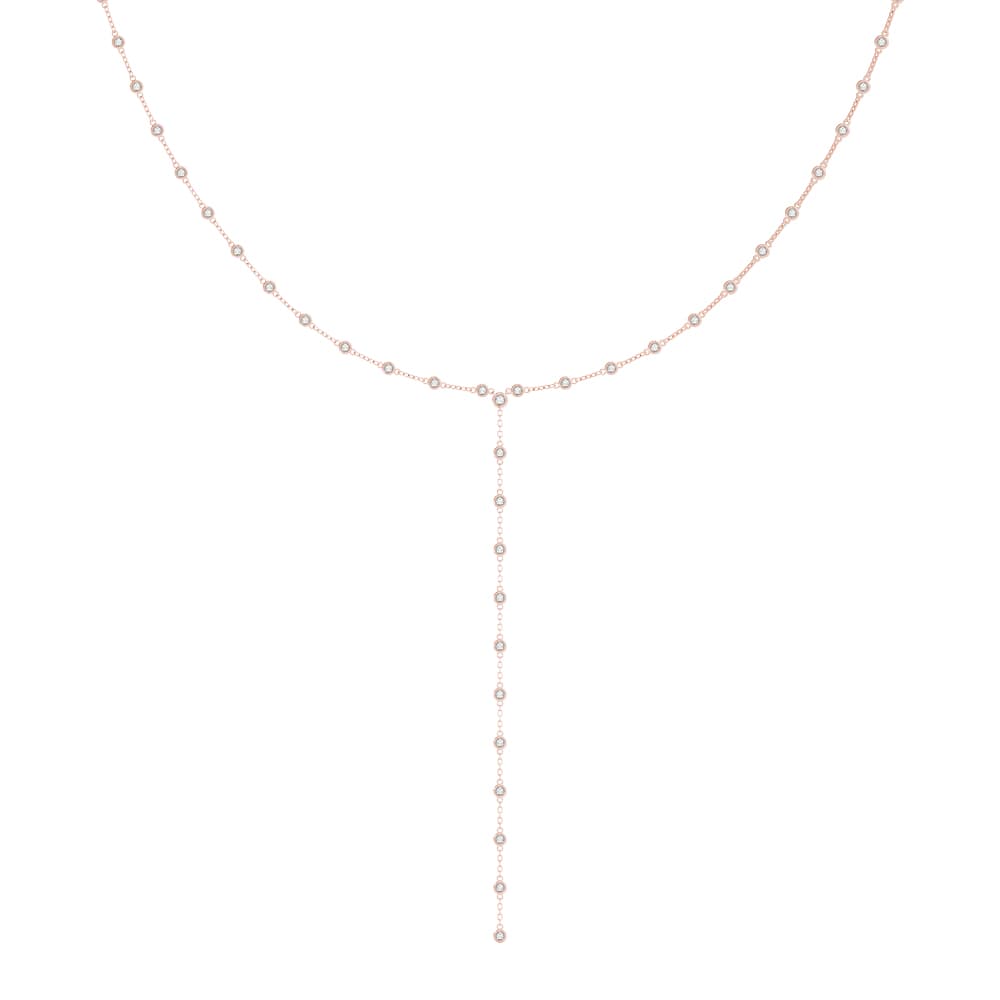 Necklace (2.6 ct. tw.), Front view in rose gold