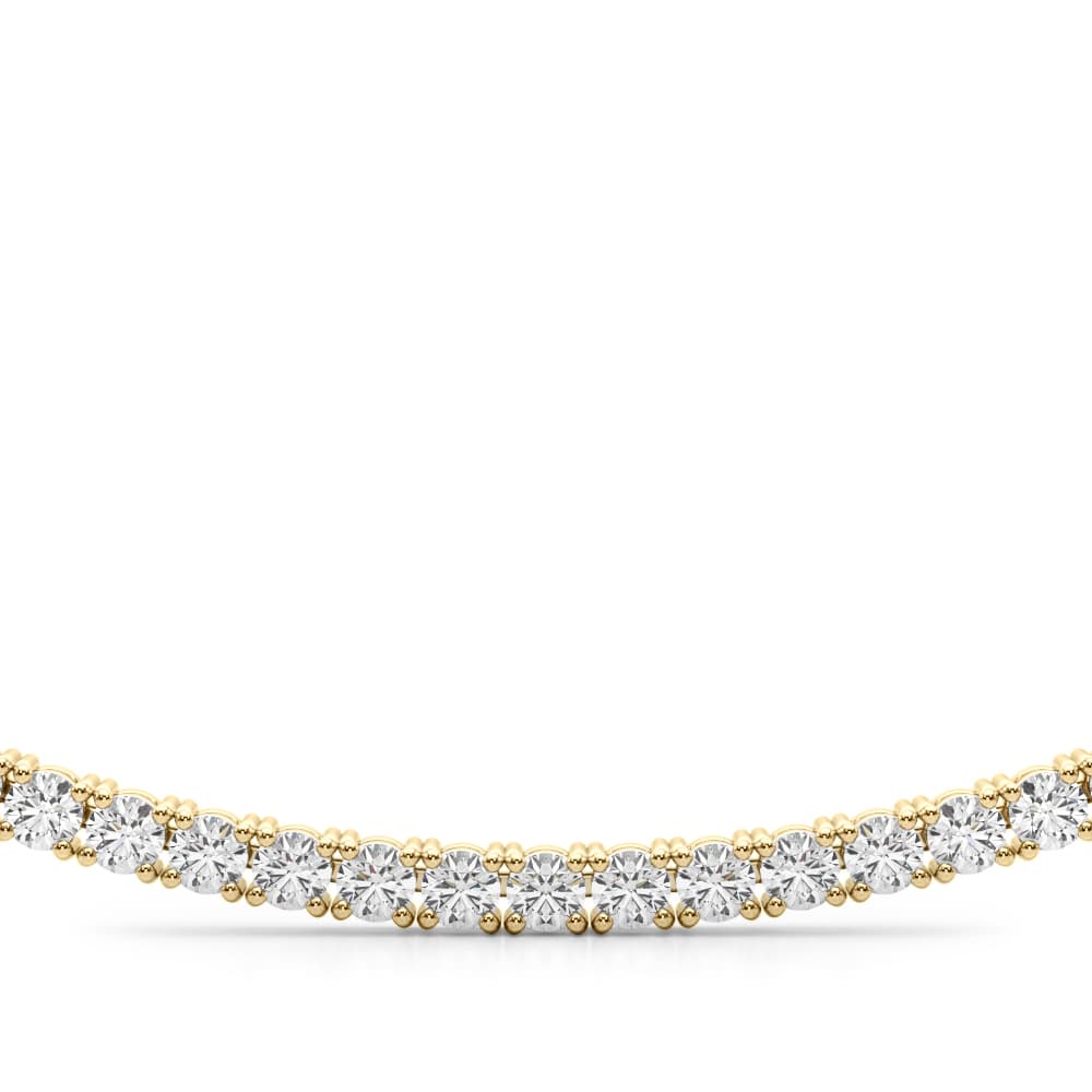 Prong Set Necklace (3.48 ct. tw.), Side view in yellow gold