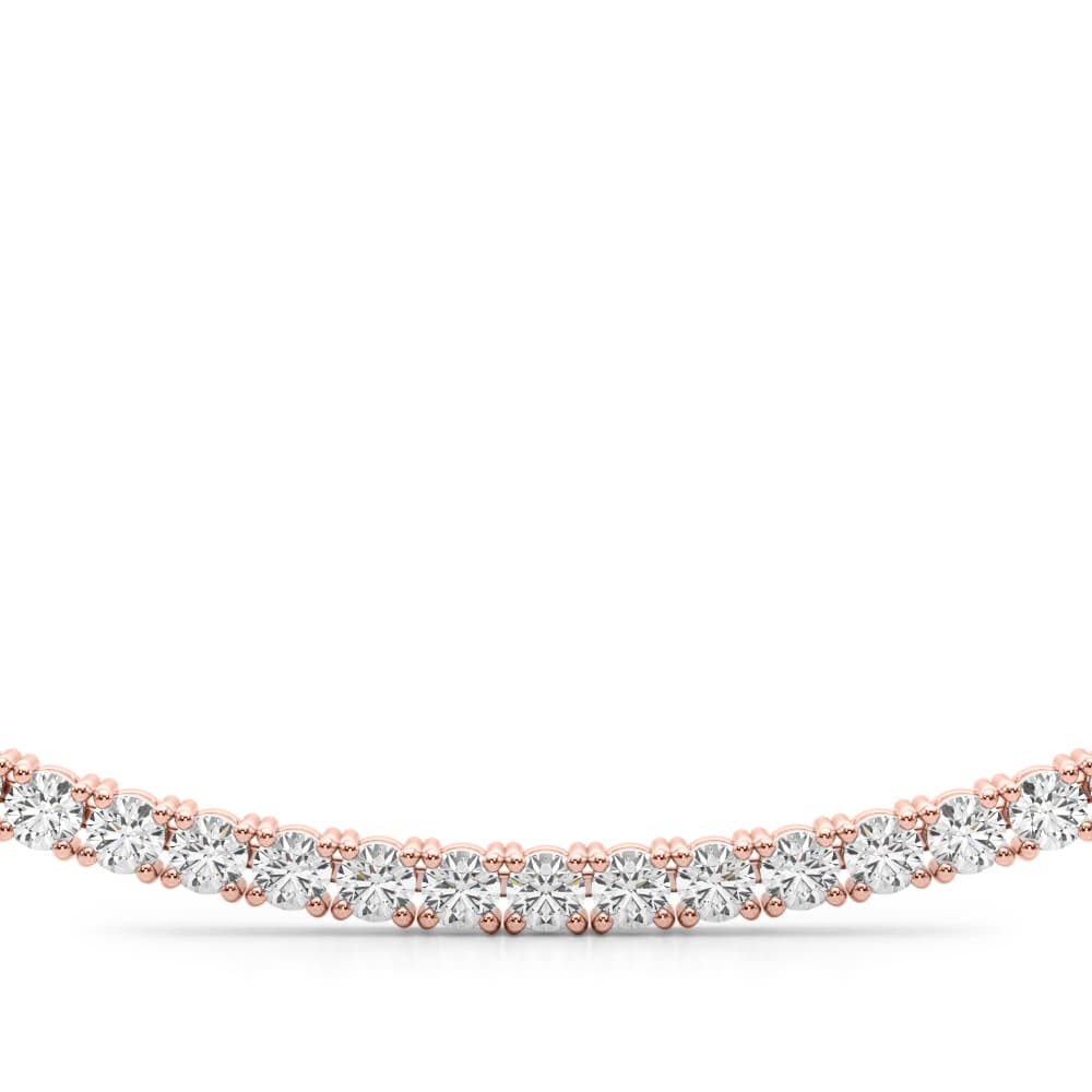 Prong Set Necklace (3.23 ct. tw.), Side view in rose gold