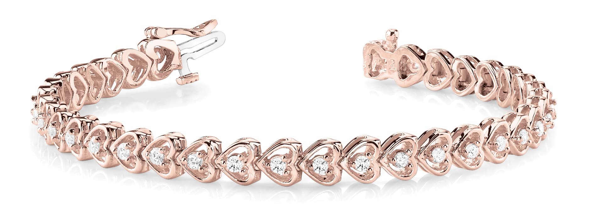 Bracelet (2 ct. tw.), Front view in rose gold