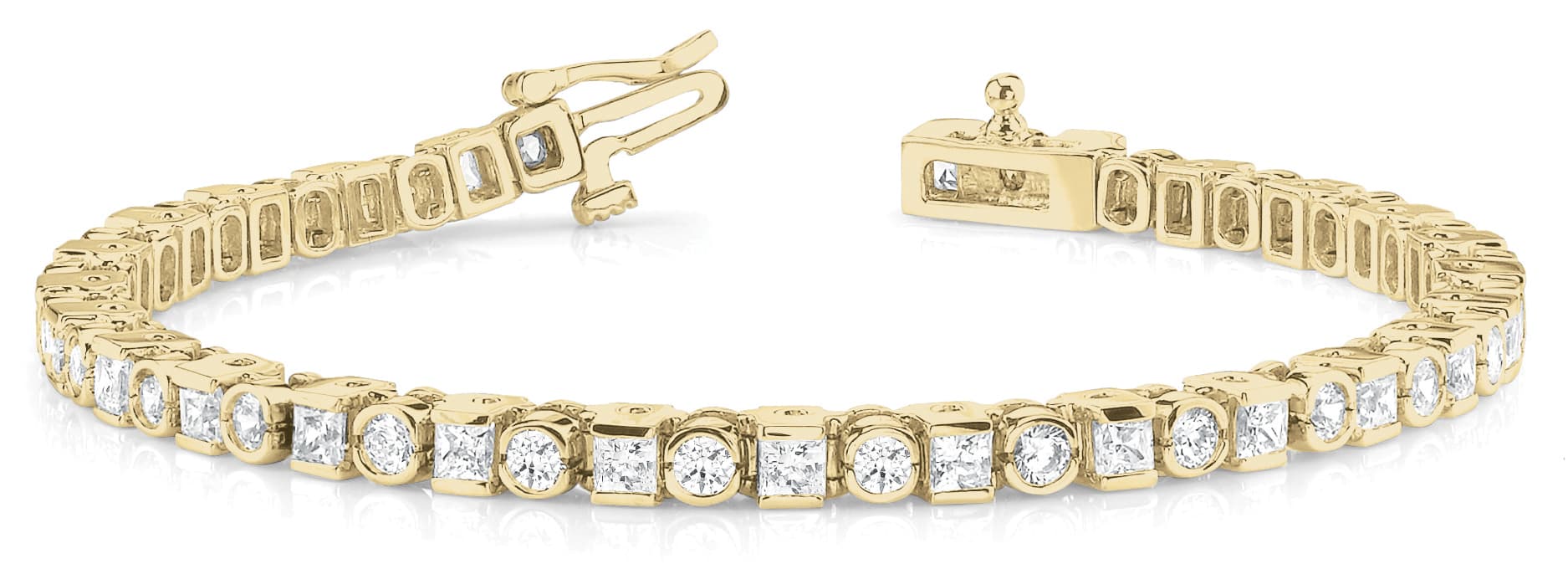 Bracelet (5.07 ct. tw.), Front view in yellow gold